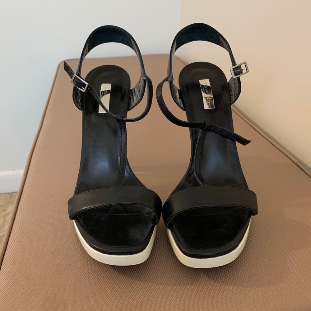 Calvin Klein lucite rarely worn heels made in Ita